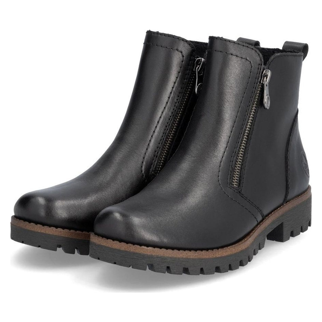 black casual closed ladies mid height boots