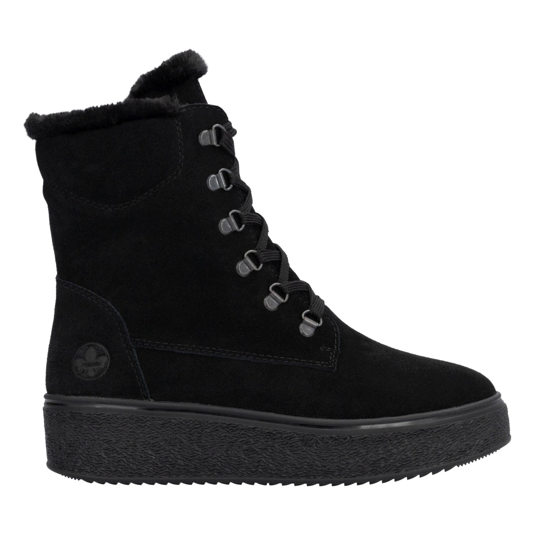 black casual closed ladies mid height boots