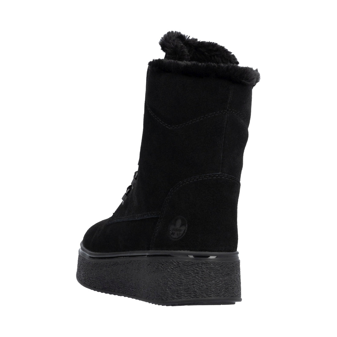 black casual closed ladies mid height boots