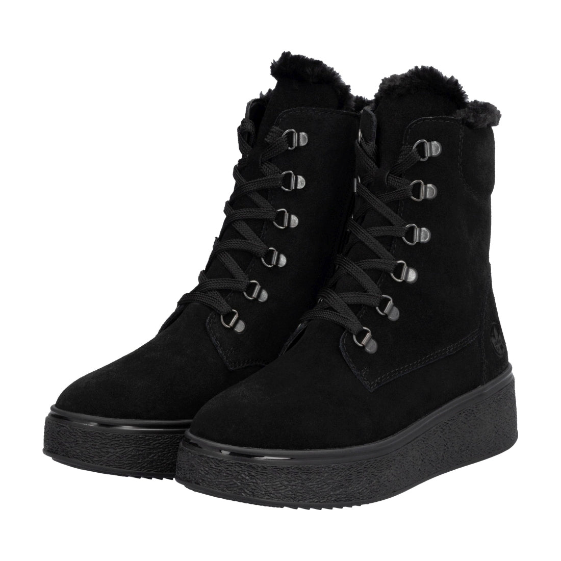 black casual closed ladies mid height boots