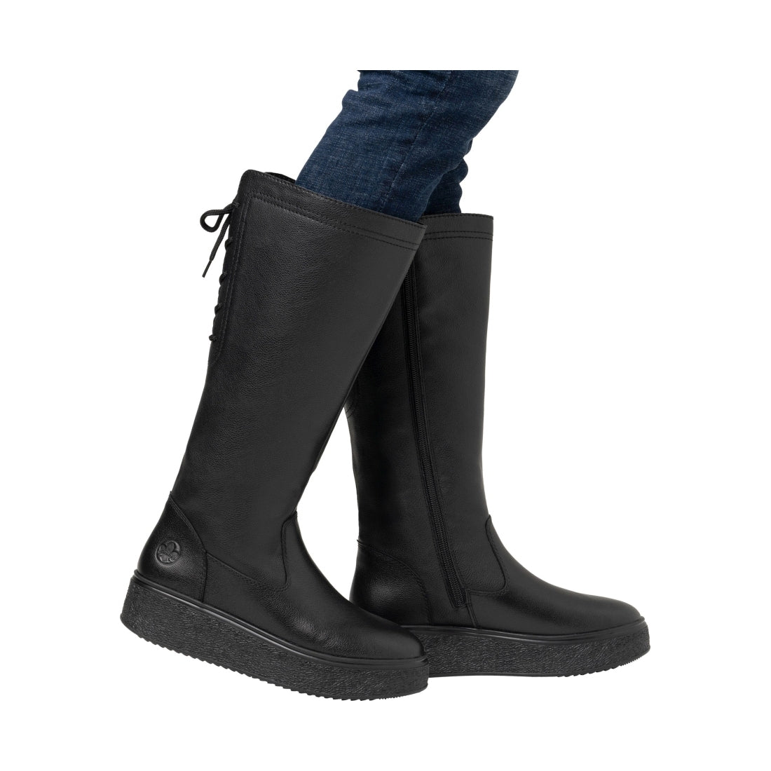 black casual closed ladies' boots