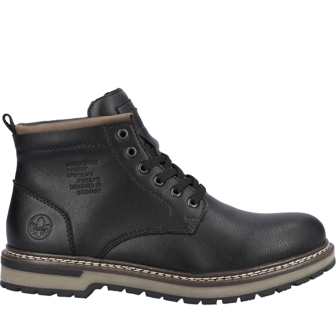 black casual closed men's boots