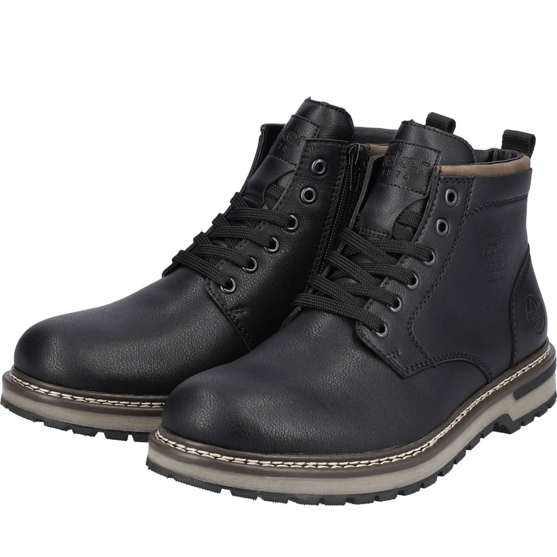 black casual closed men's boots