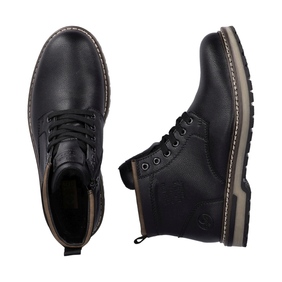 black casual closed men's boots