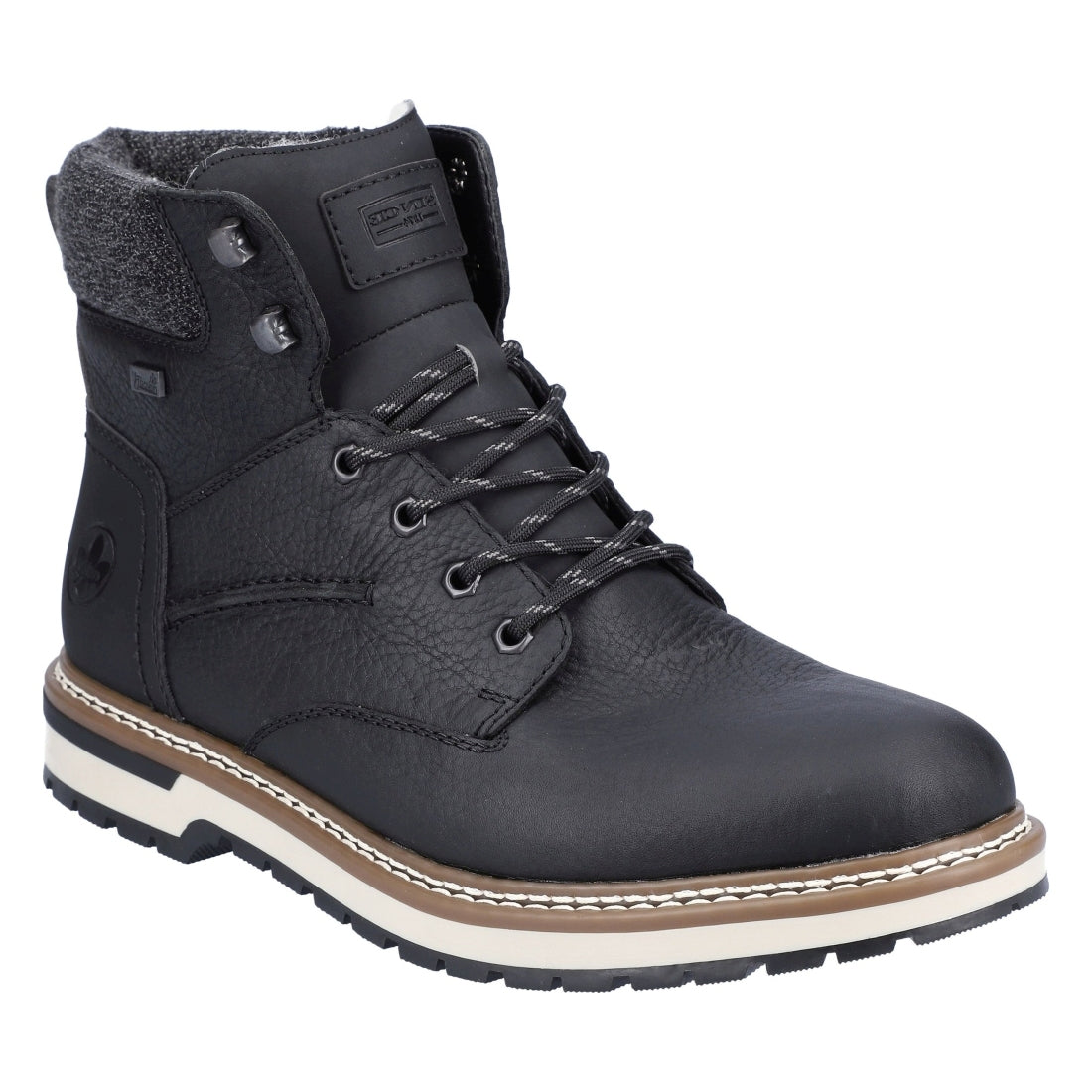 black casual closed men's boots