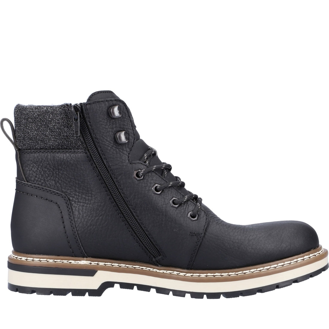 black casual closed men's boots