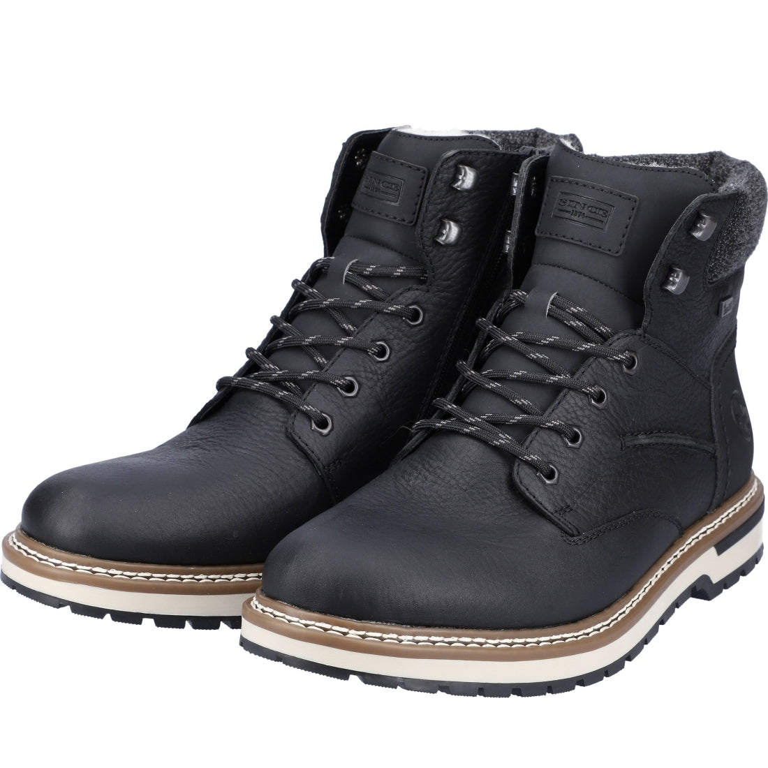 black casual closed men's boots