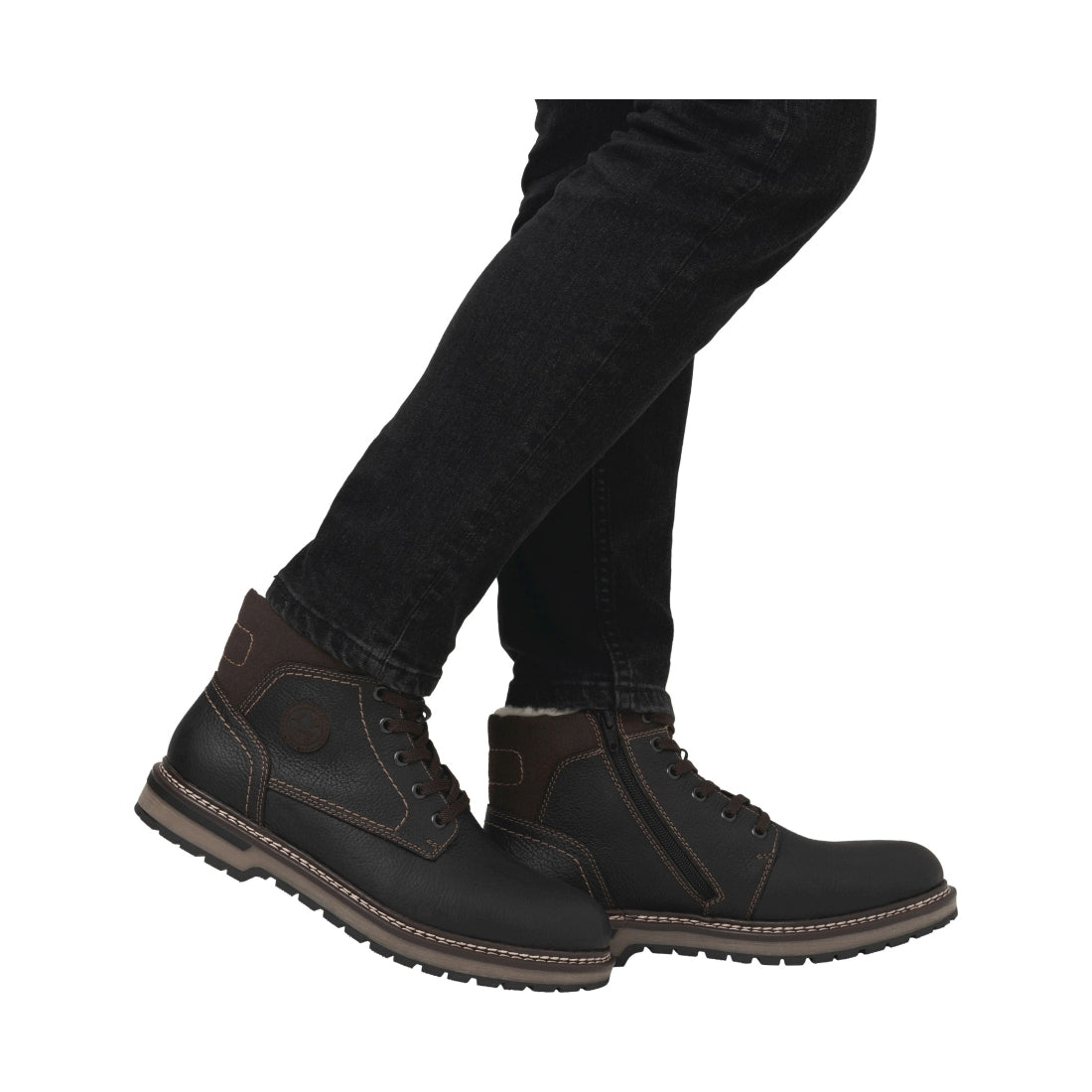 brown casual closed men's boots