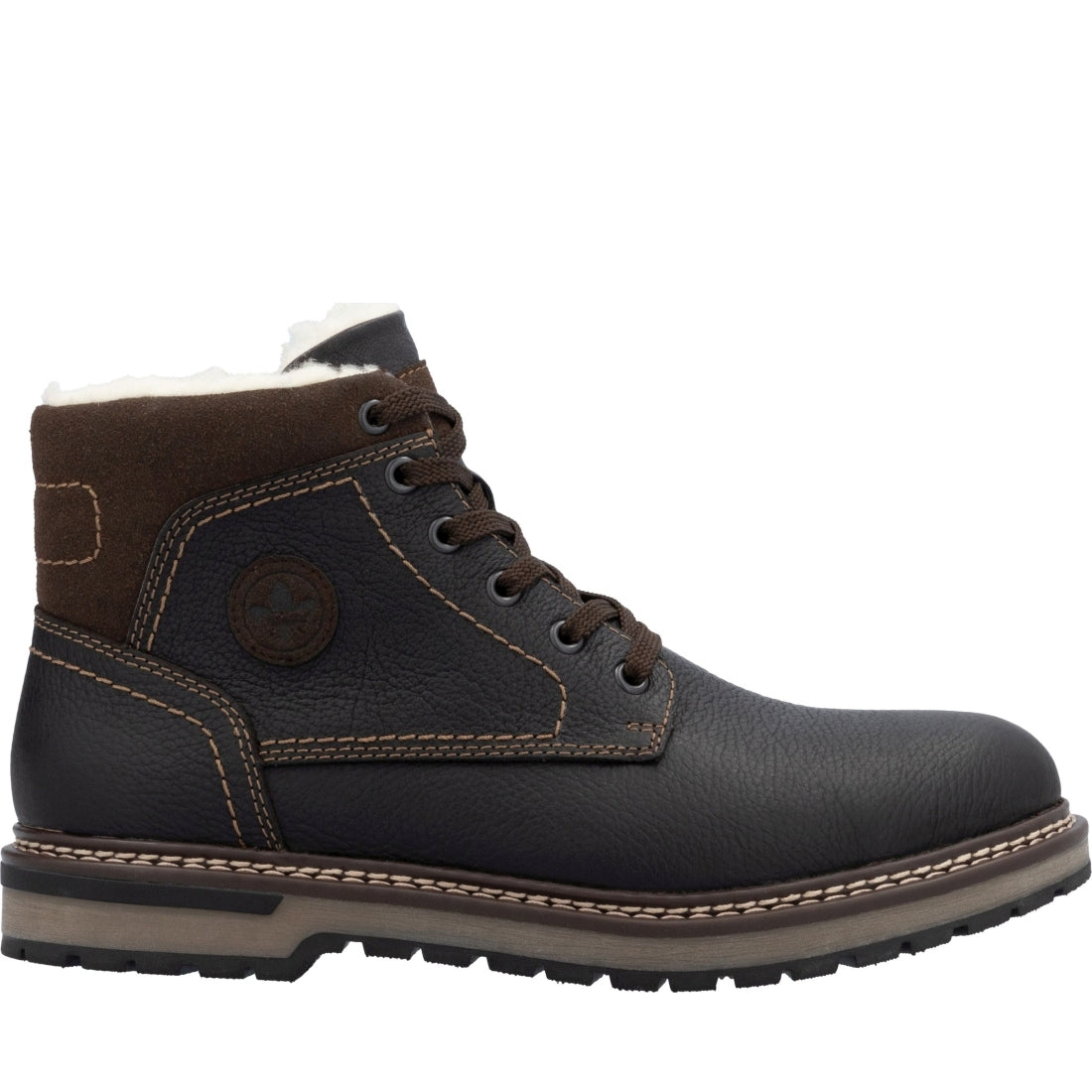 brown casual closed men's boots