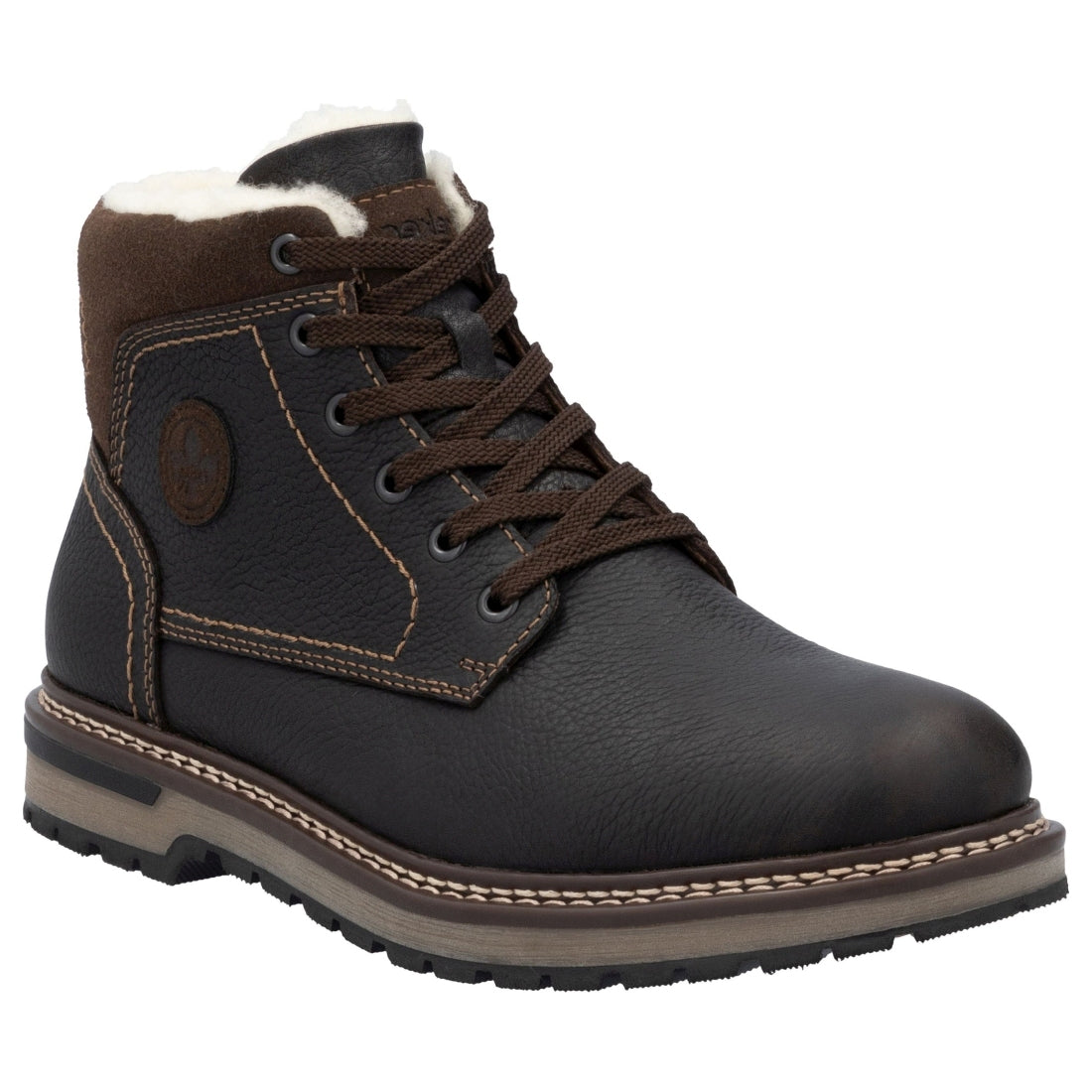 brown casual closed men's boots