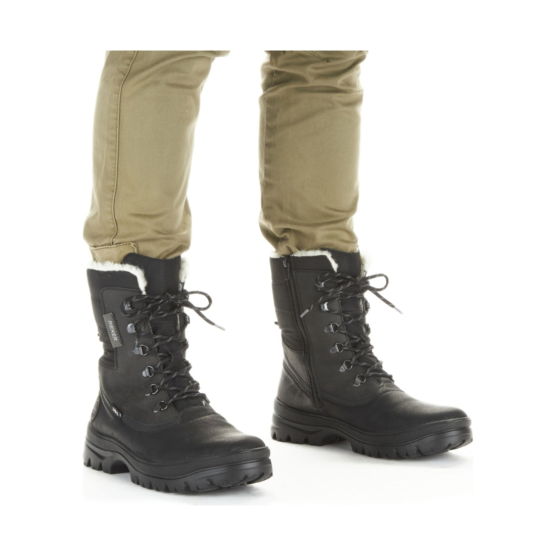 black casual closed men's boots