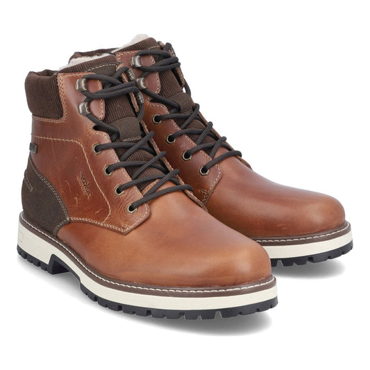 brown casual closed men's boots