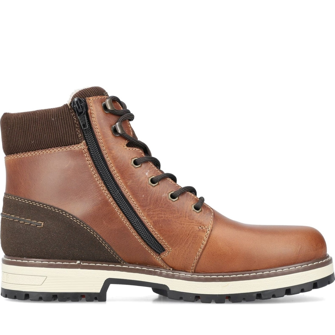 brown casual closed men's boots