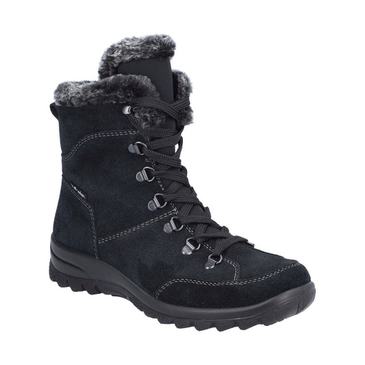 black casual closed ladies mid height boots