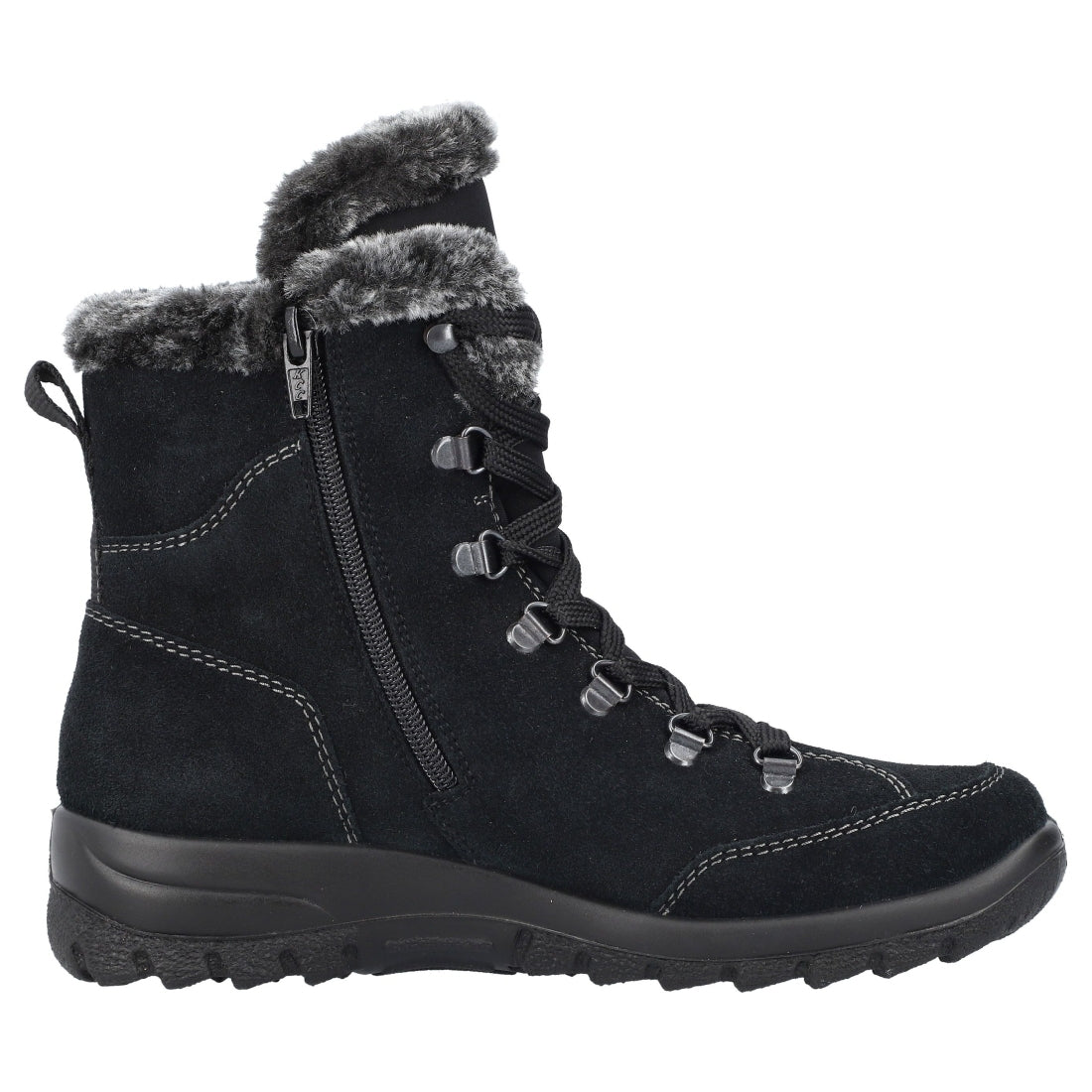 black casual closed ladies mid height boots