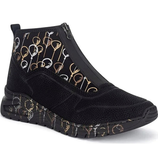 black casual closed ladies short boots