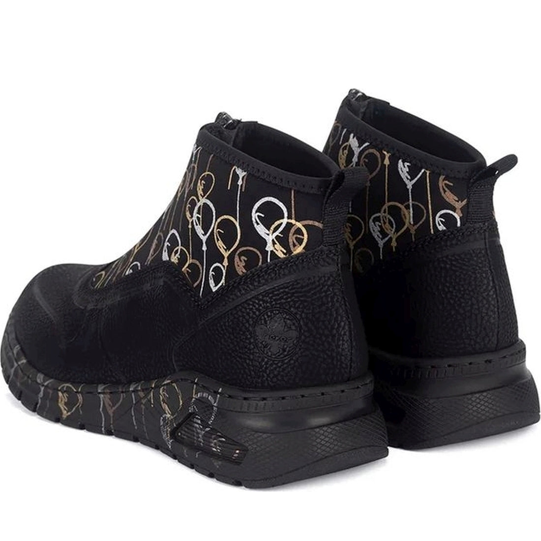 black casual closed ladies short boots