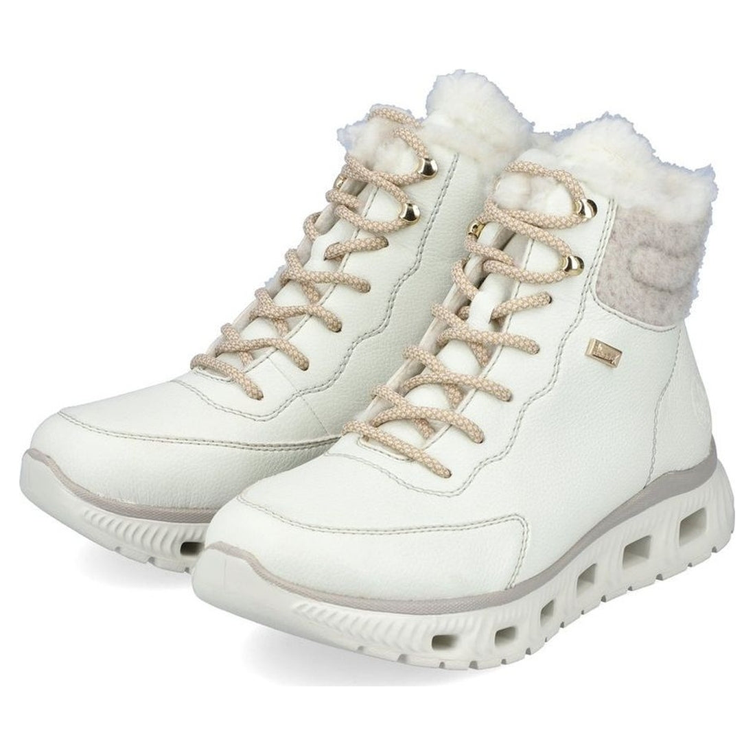 white casual closed ladies mid height boots