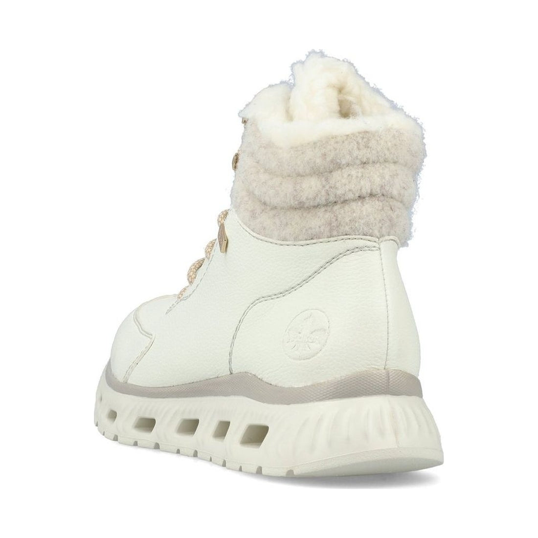 white casual closed ladies mid height boots