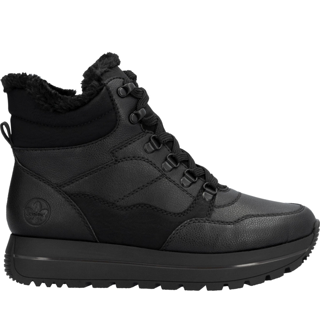 black casual closed ladies mid height boots