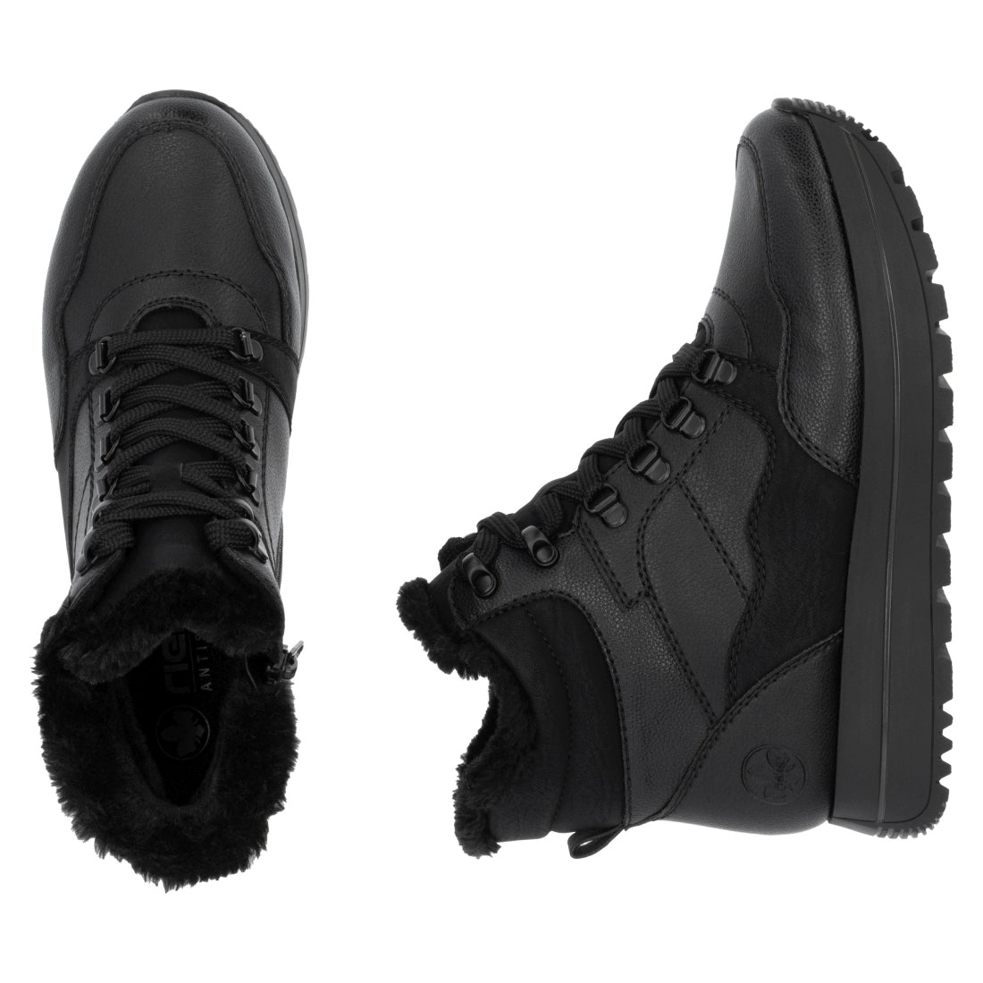 black casual closed ladies mid height boots