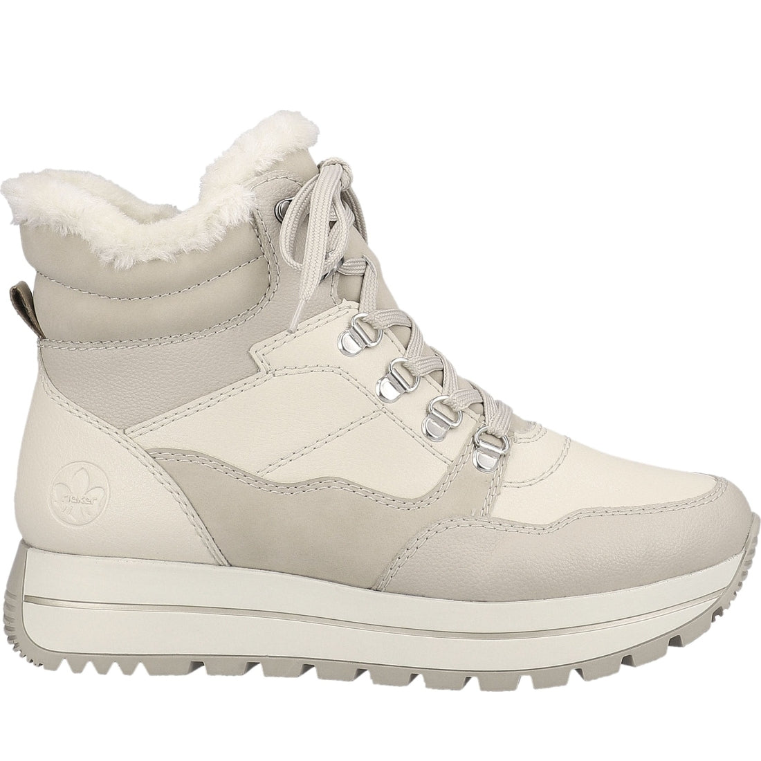 beige casual closed ladies mid height boots