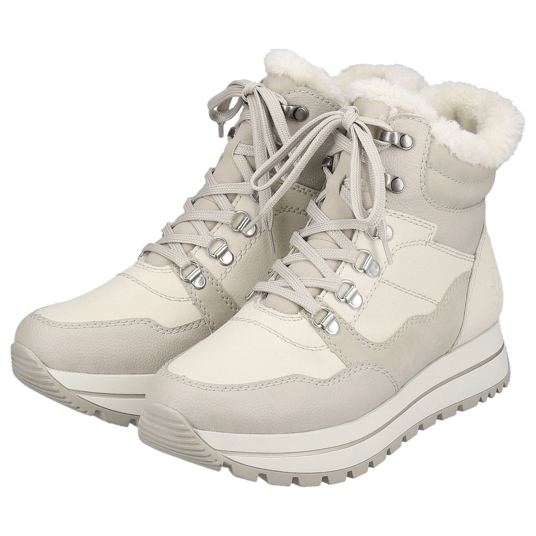 beige casual closed ladies mid height boots