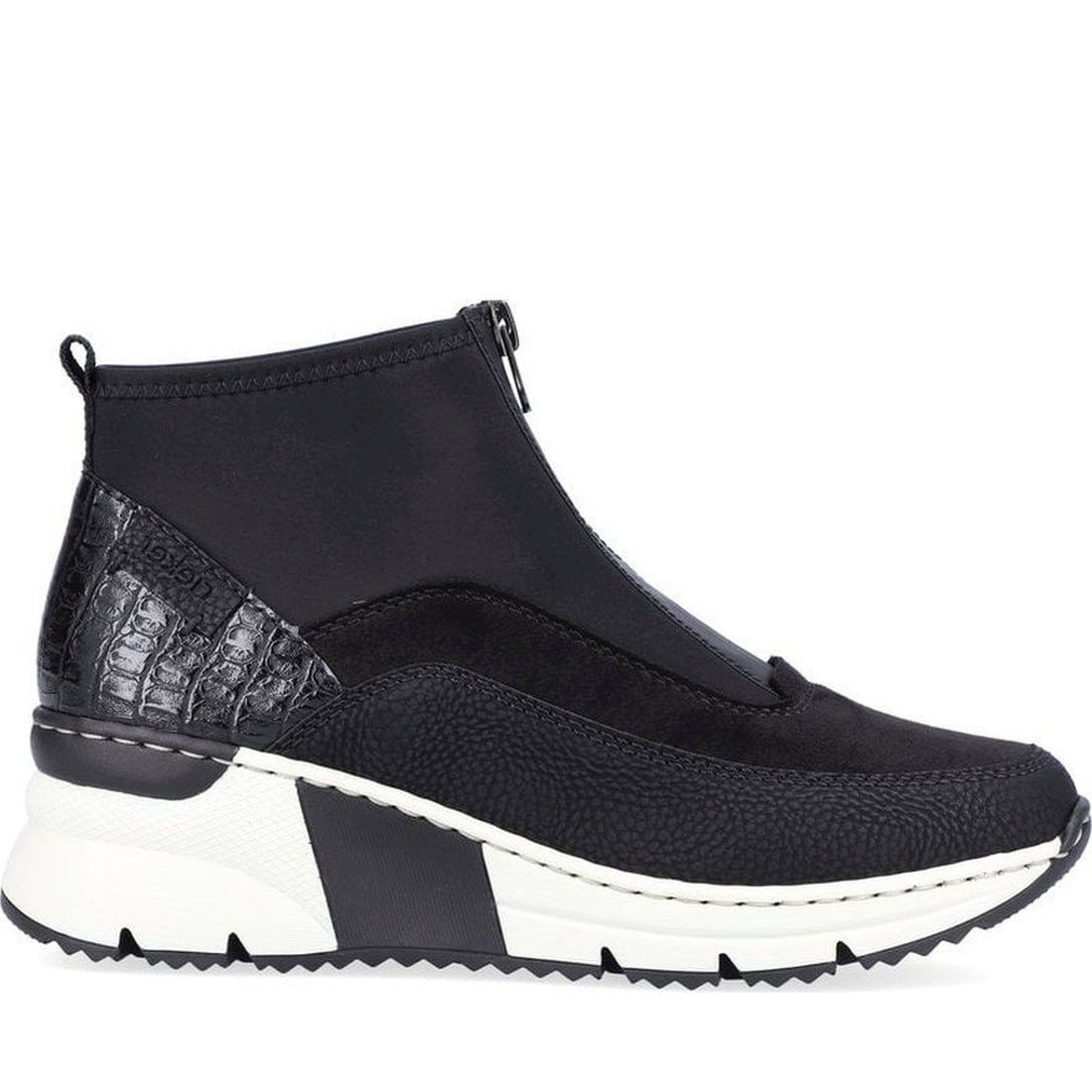 black casual closed ladies short boots