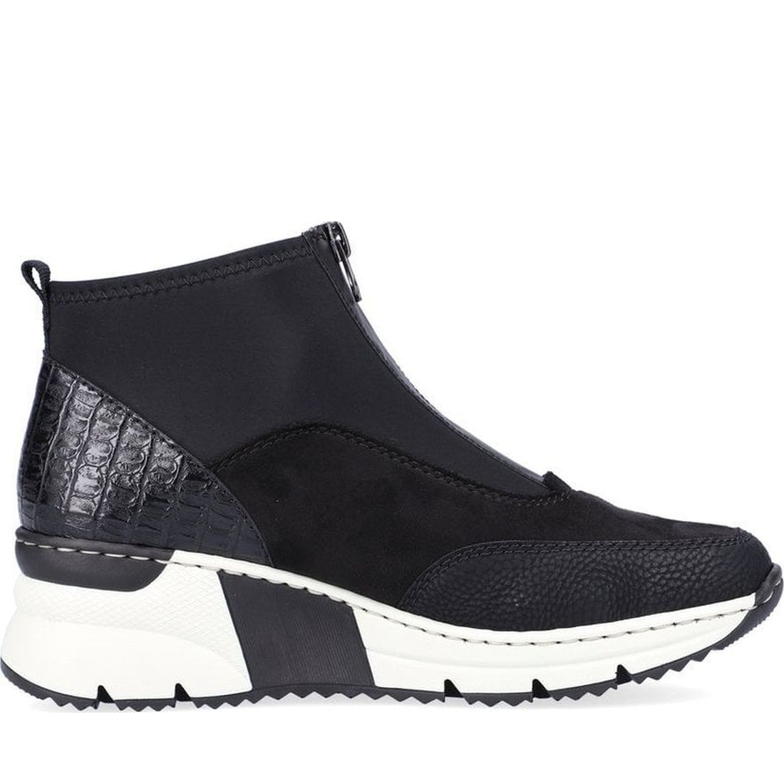 black casual closed ladies short boots