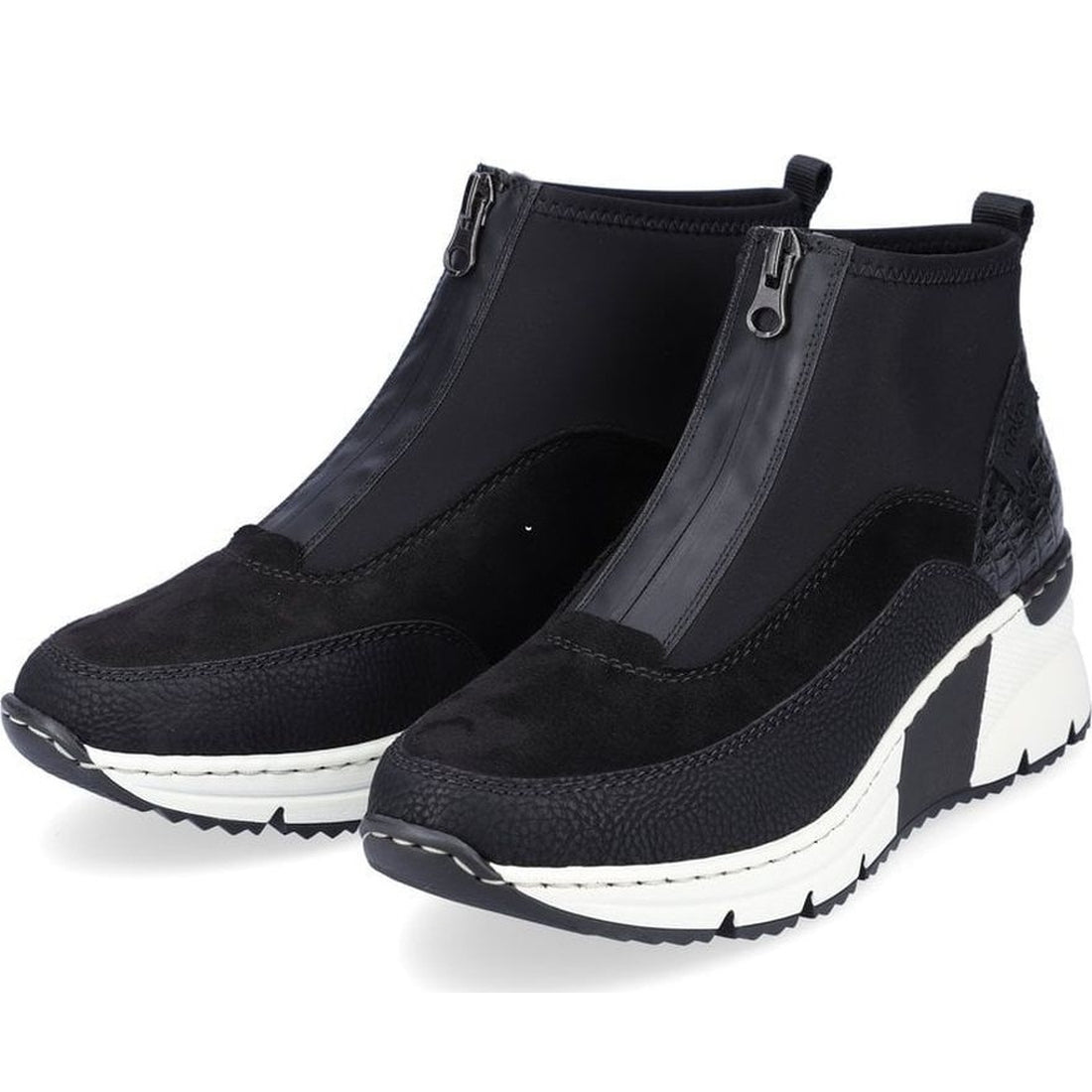 black casual closed ladies short boots