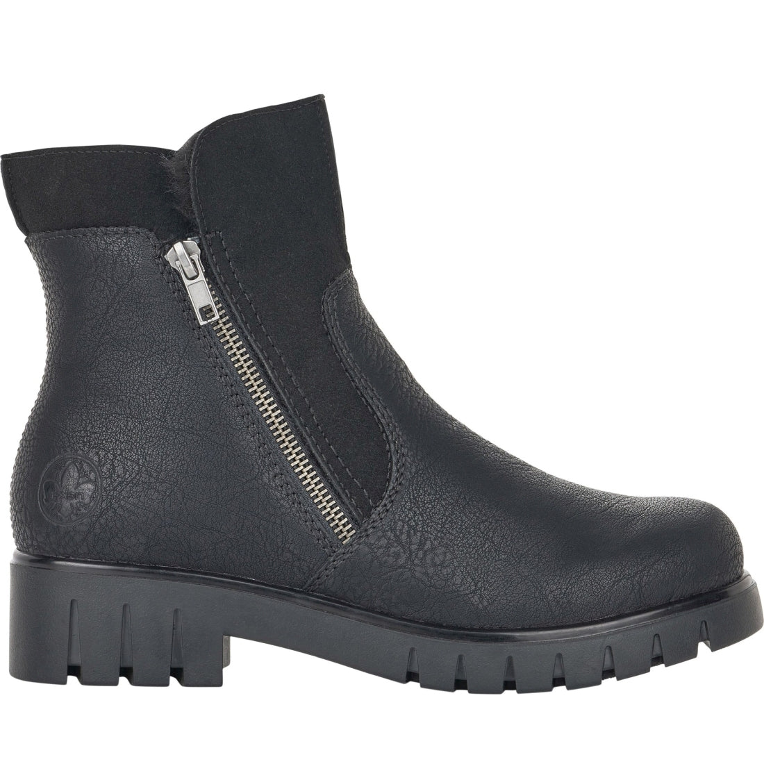 black casual closed ladies mid height boots