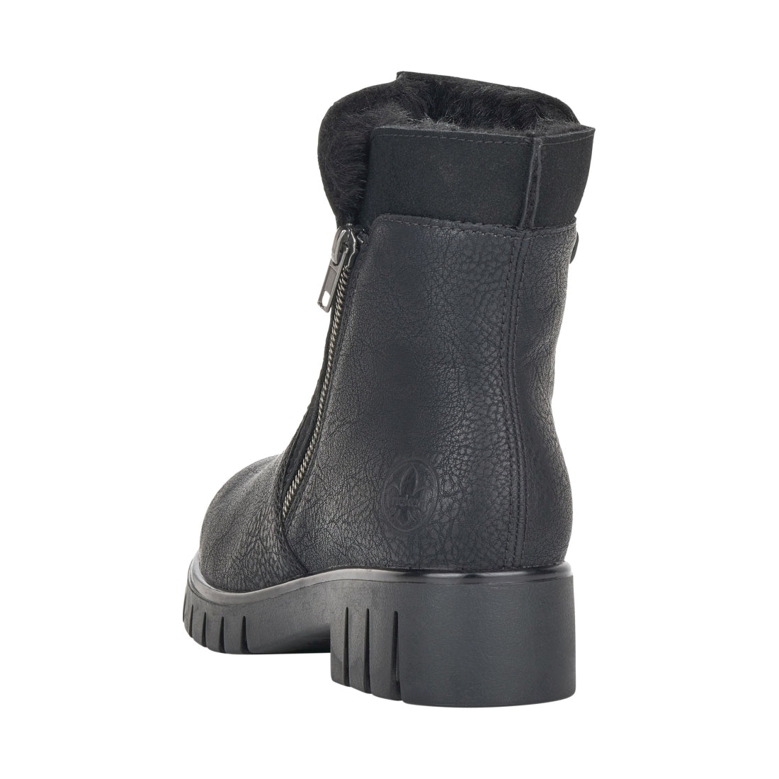 black casual closed ladies mid height boots