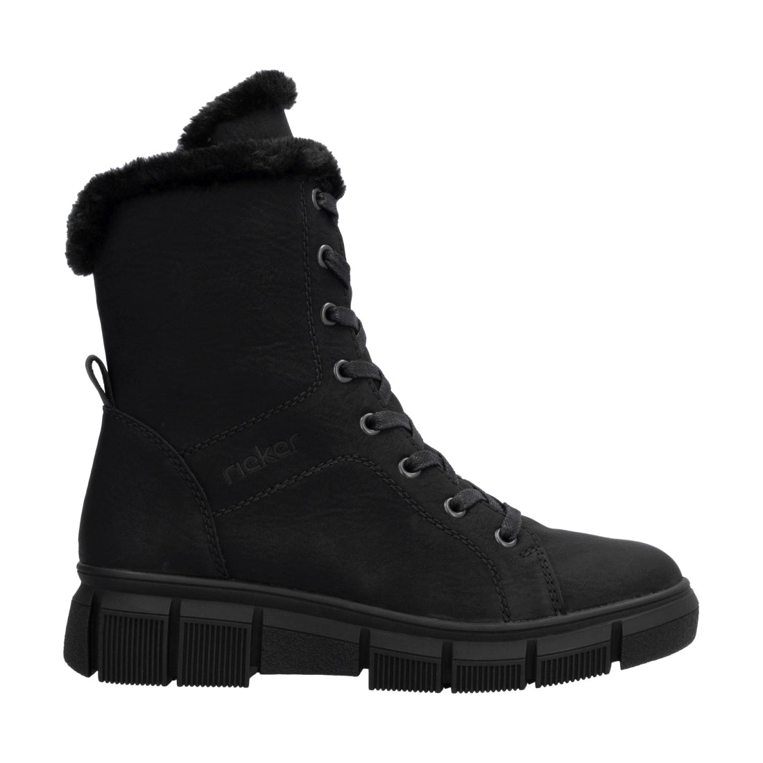 black casual closed ladies mid height boots