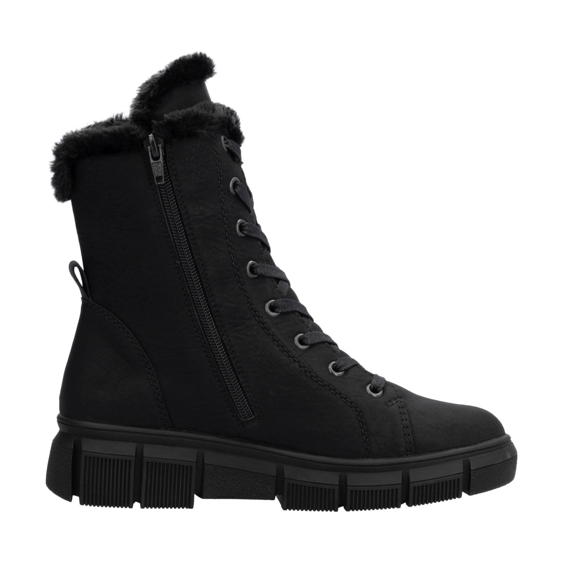 black casual closed ladies mid height boots