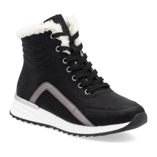 black casual closed ladies mid height boots