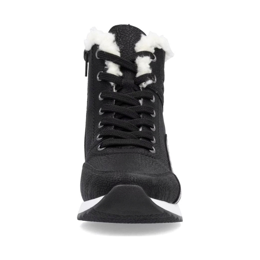 black casual closed ladies mid height boots