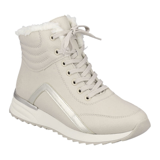 beige casual closed ladies mid height boots