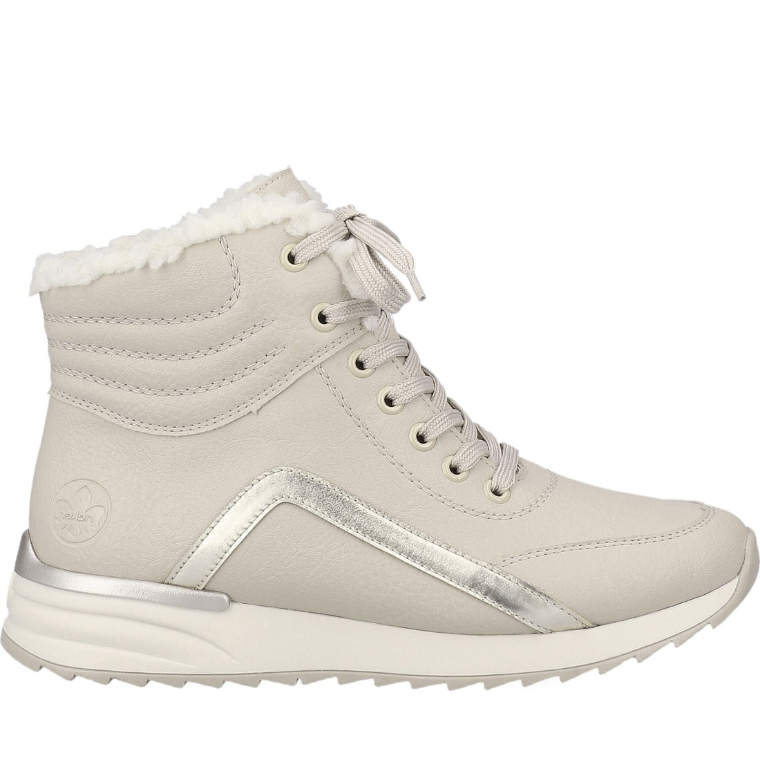 beige casual closed ladies mid height boots