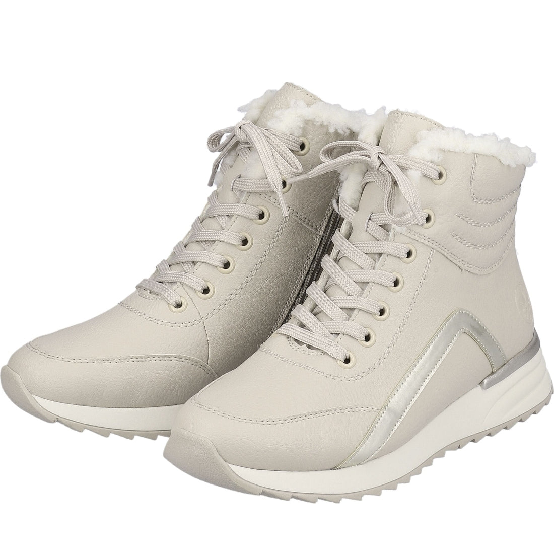 beige casual closed ladies mid height boots