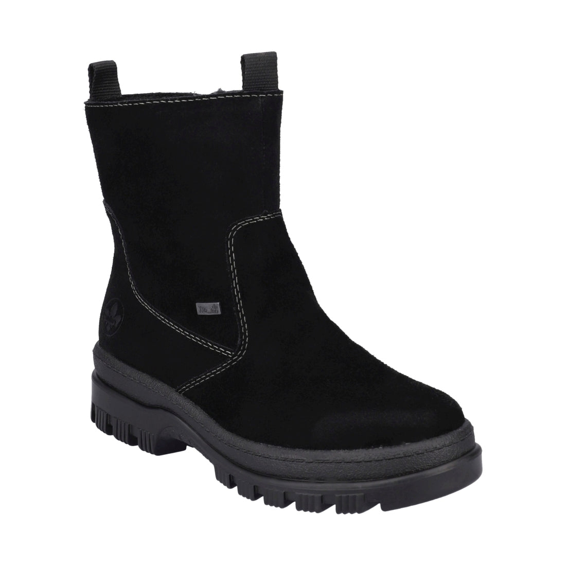 black casual closed ladies mid height boots