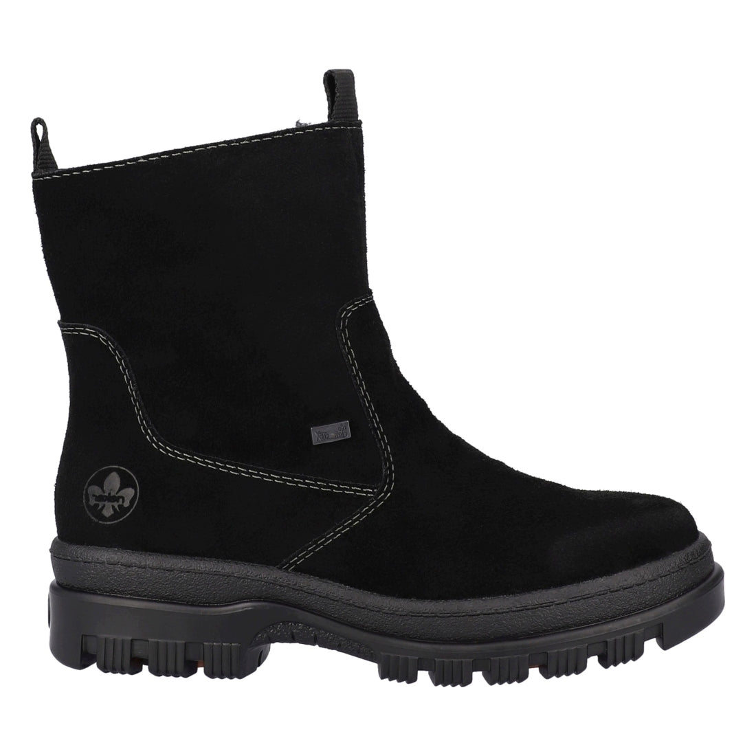 black casual closed ladies mid height boots