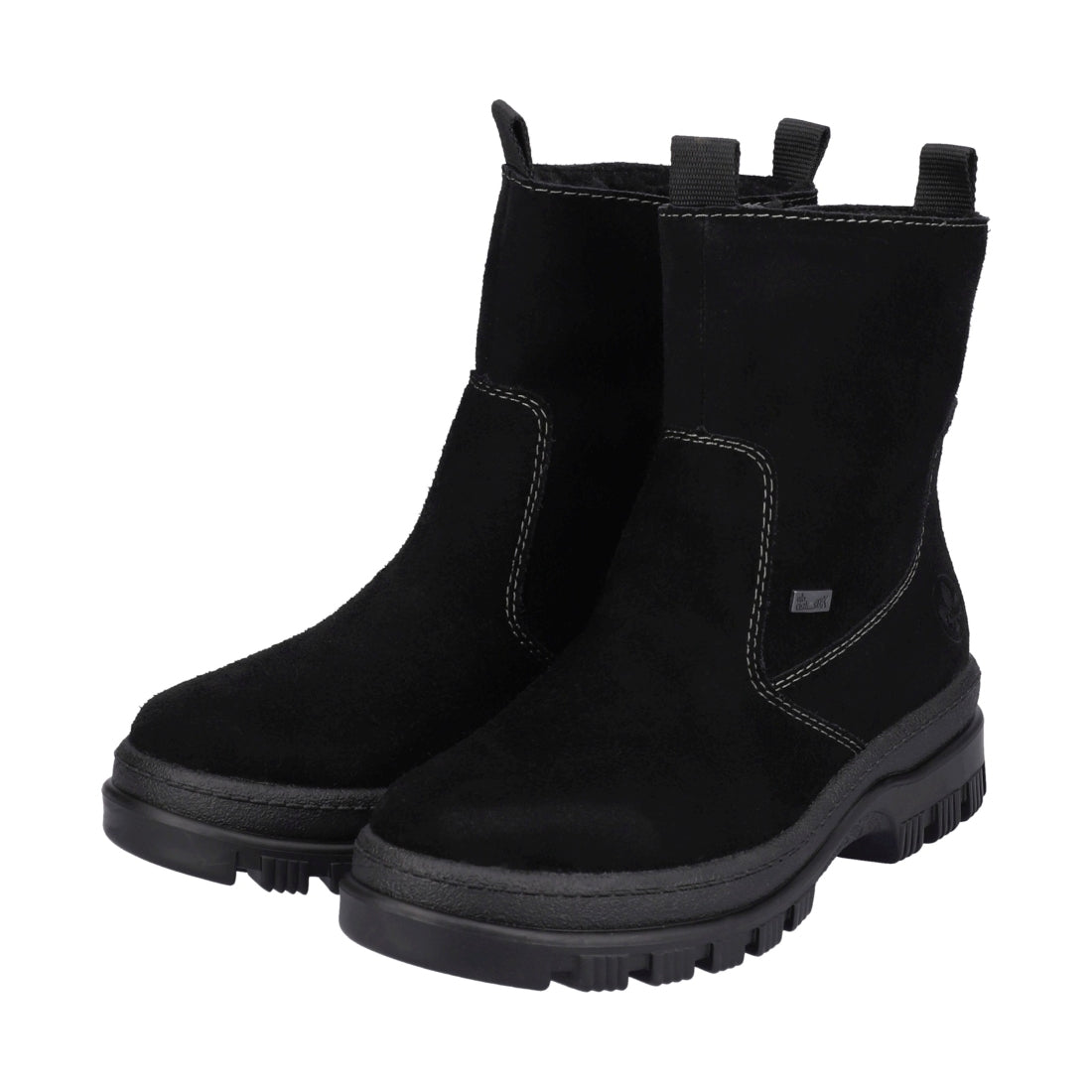 black casual closed ladies mid height boots