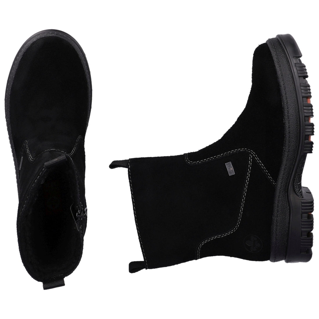 black casual closed ladies mid height boots