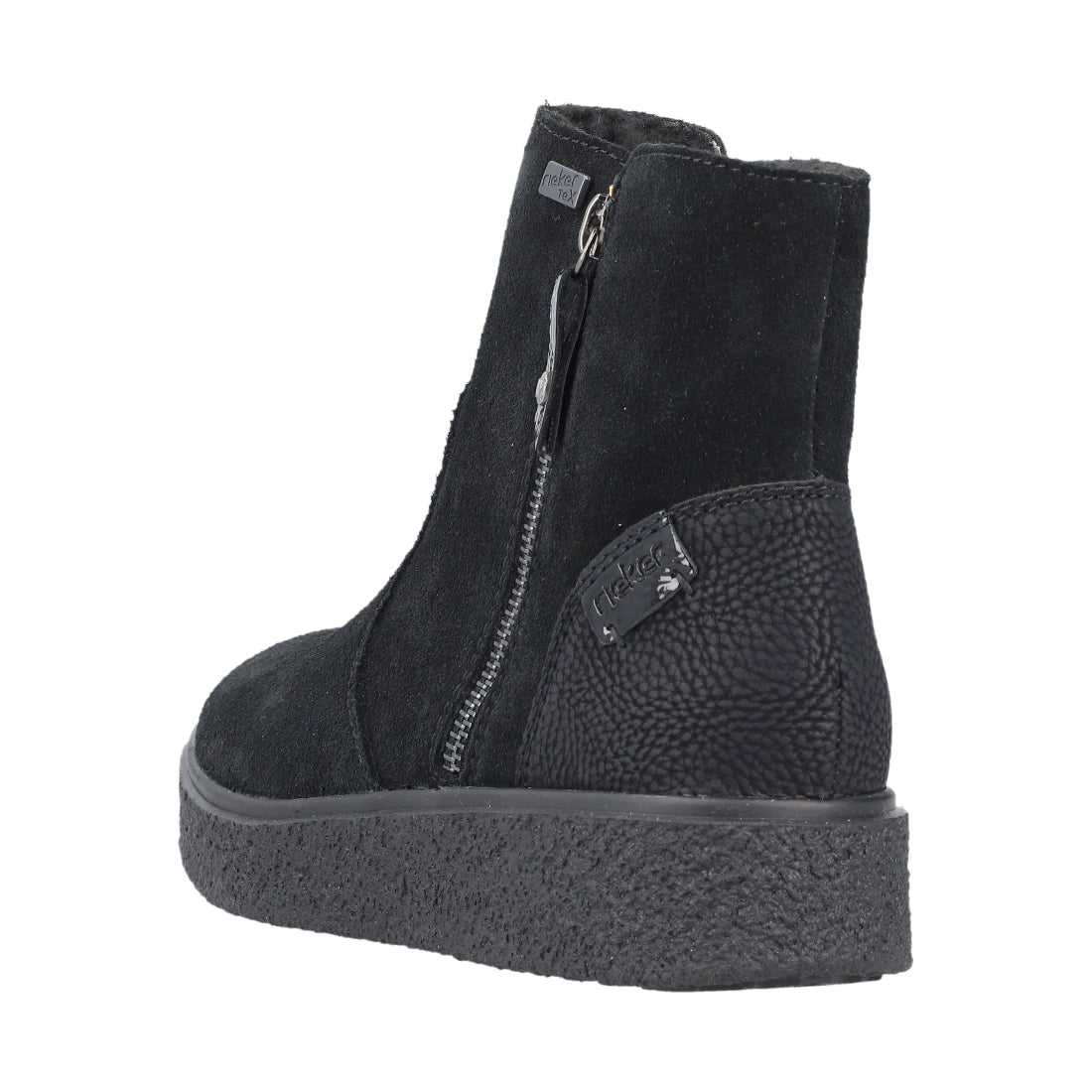 black casual closed ladies mid height boots