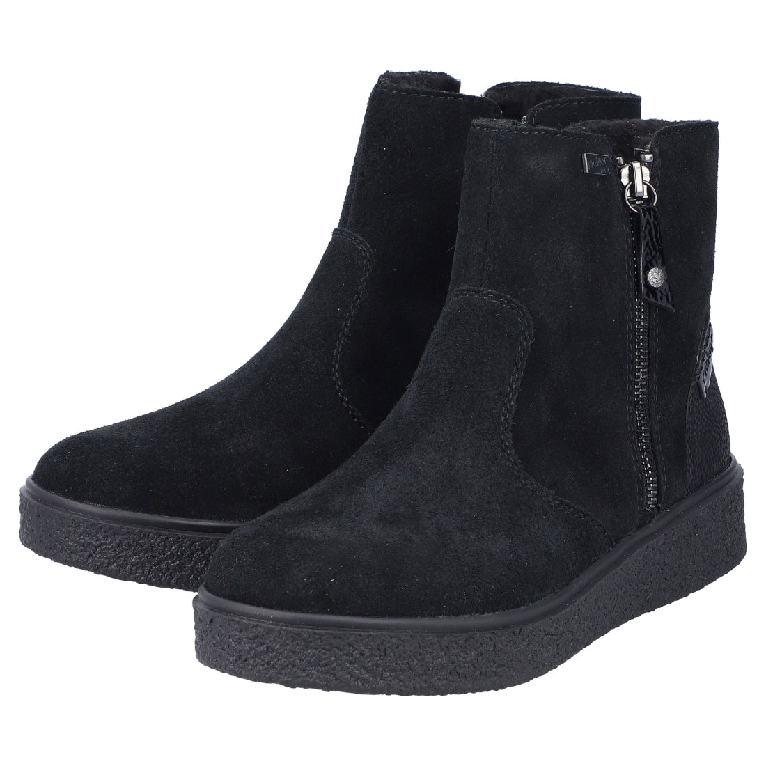 black casual closed ladies mid height boots