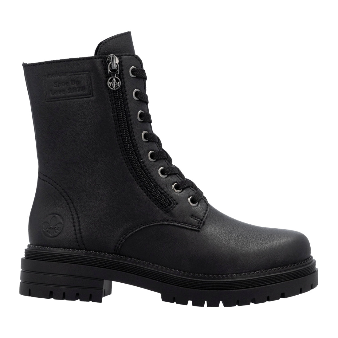 black casual closed ladies mid height boots