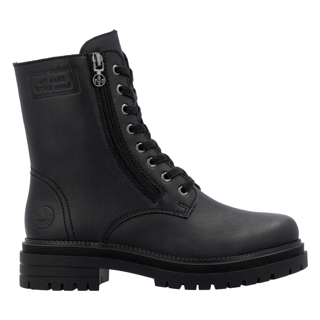 black casual closed ladies mid height boots