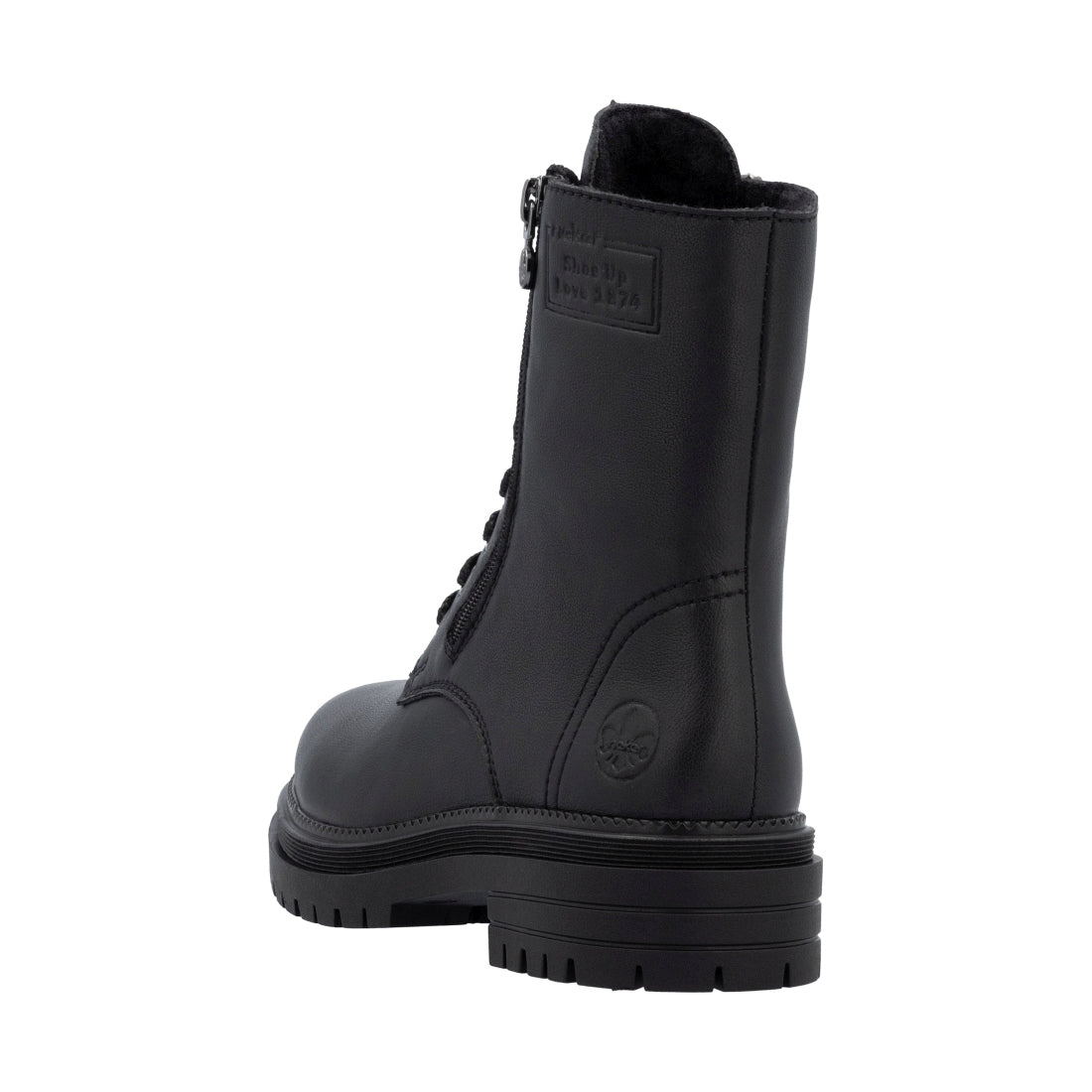 black casual closed ladies mid height boots