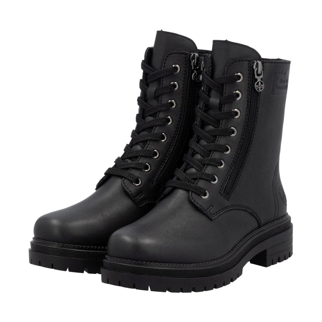 black casual closed ladies mid height boots