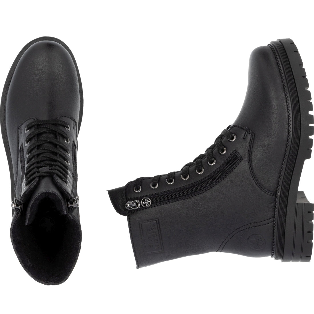 black casual closed ladies mid height boots